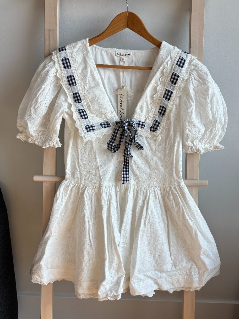 NWT For Love and Lemons Ruby Ribbon Mini Dress - Picture 1 of 3